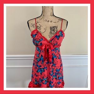 Jennifer Moore | Red & Blue Butterfly Dress | S